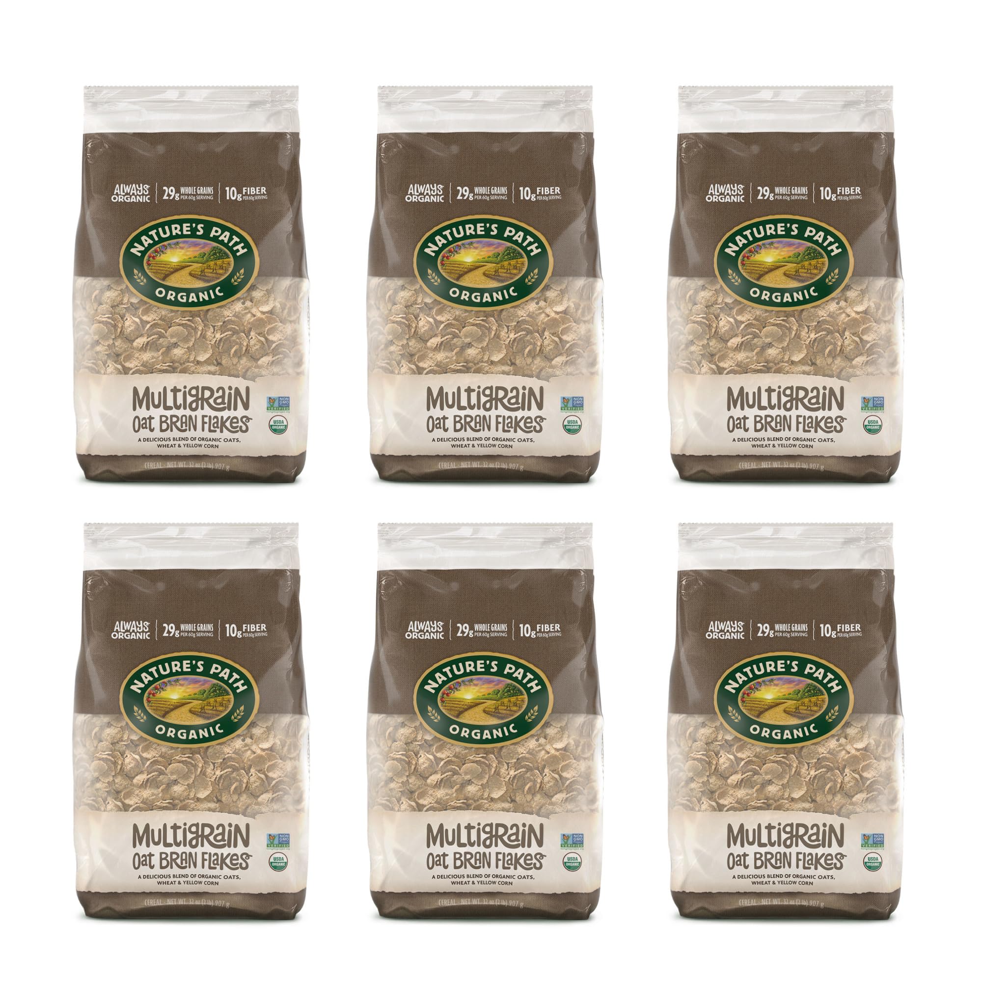 Nature's Path cereal en tazón con leche que facilita un desayuno saciante