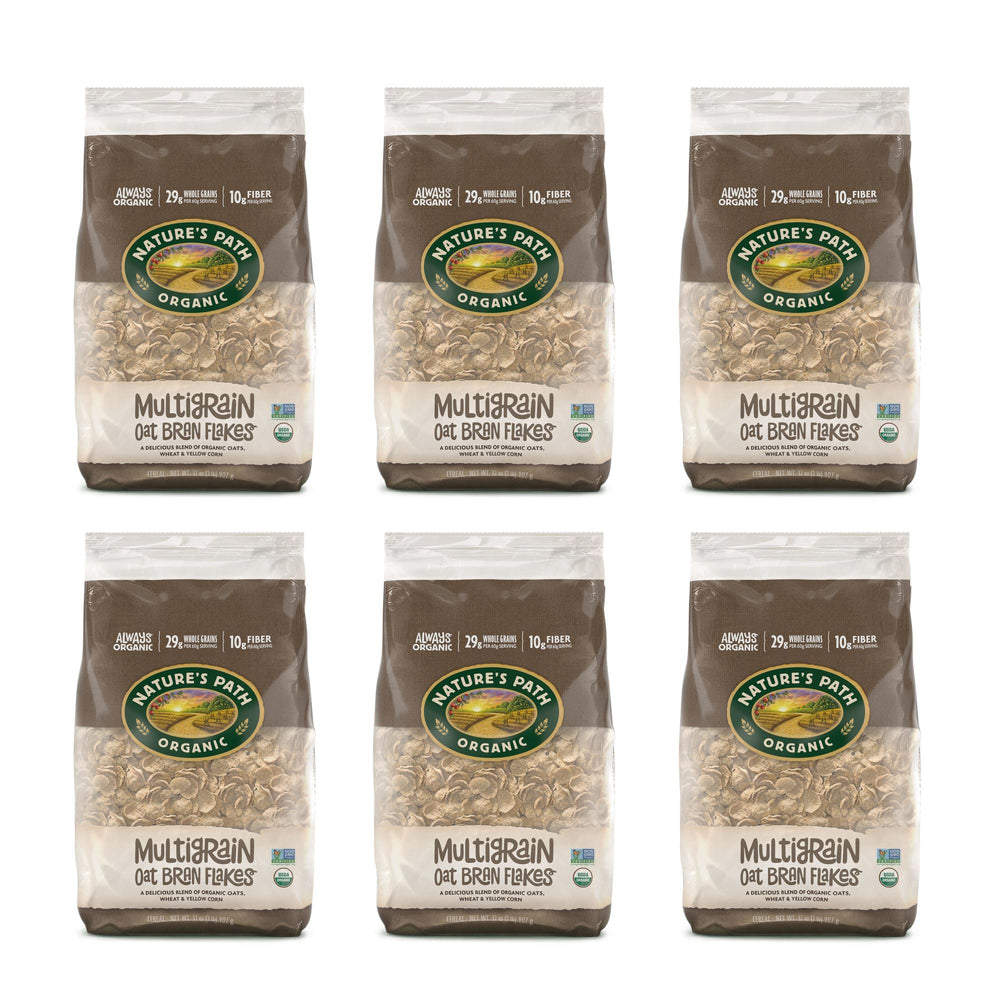 Nature's Path cereal en tazón con leche que facilita un desayuno saciante