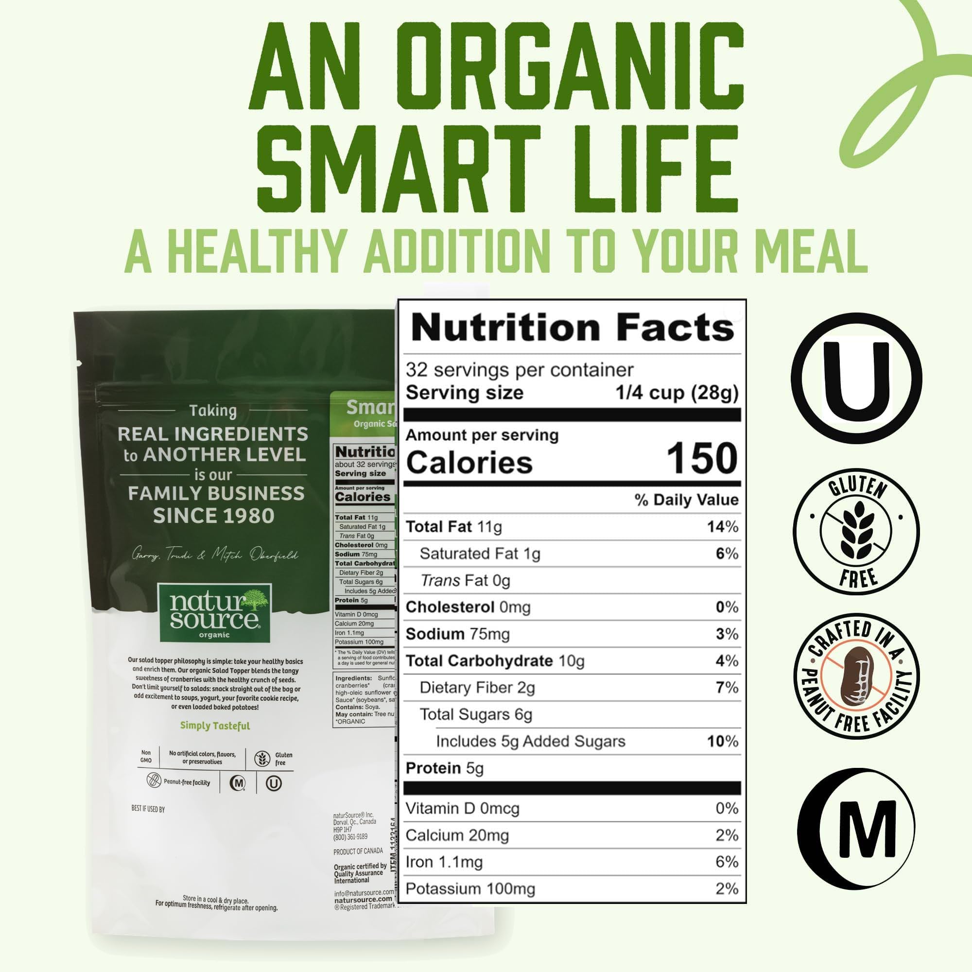 naturSource etiqueta con certificación USDA Organic mostrando calidad