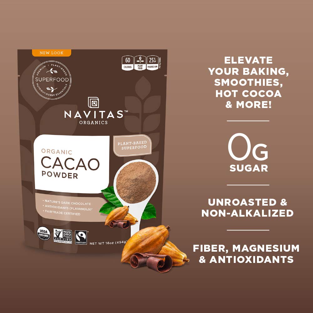 Navitas Organics escena de cocina con cacao integrado en recetas