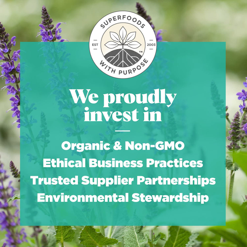 Navitas Organics etiqueta con certificaciones USDA Organic y Non-GMO visibles