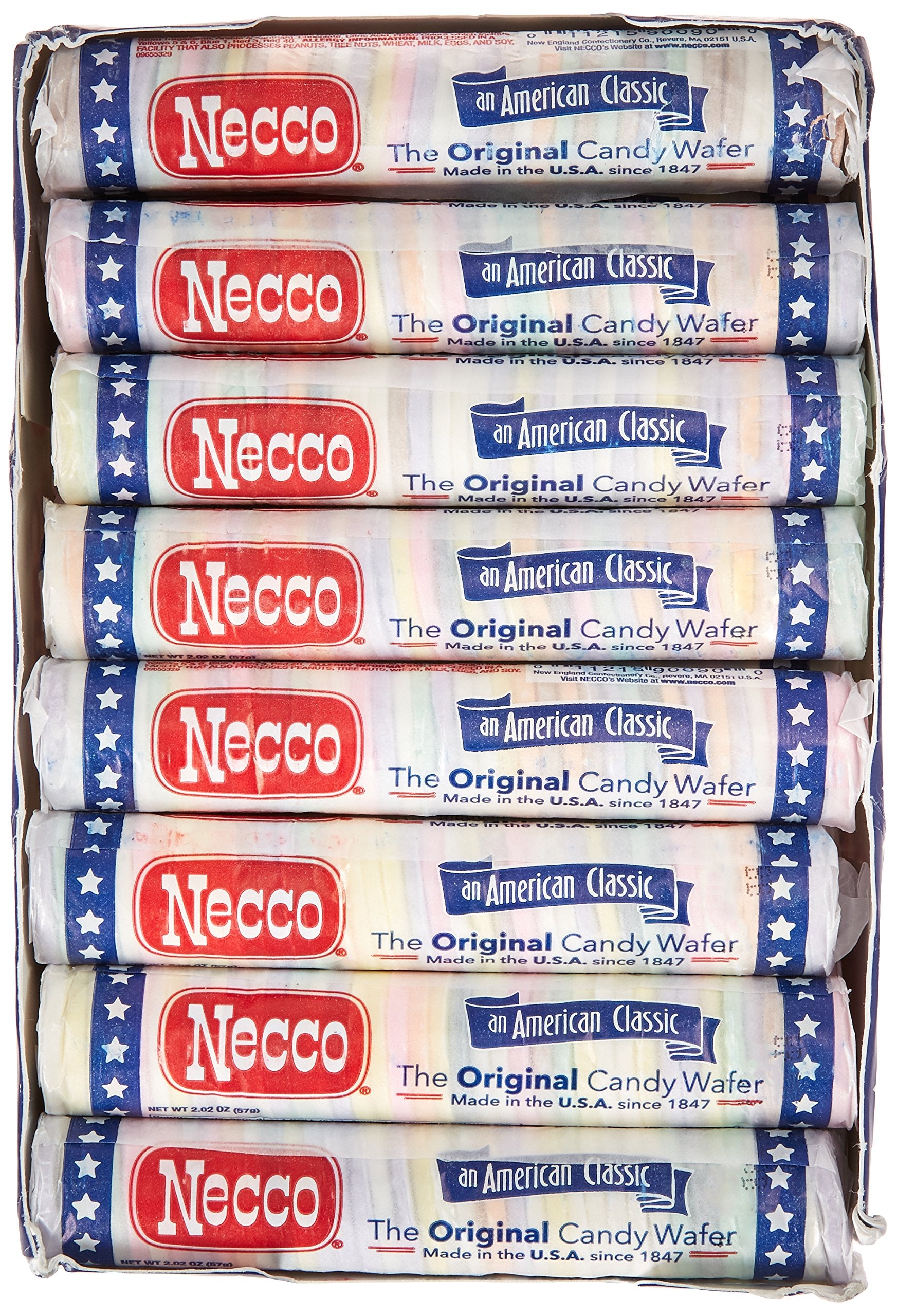 Necco comparación de tamaño en mano para ver proporción y porción
