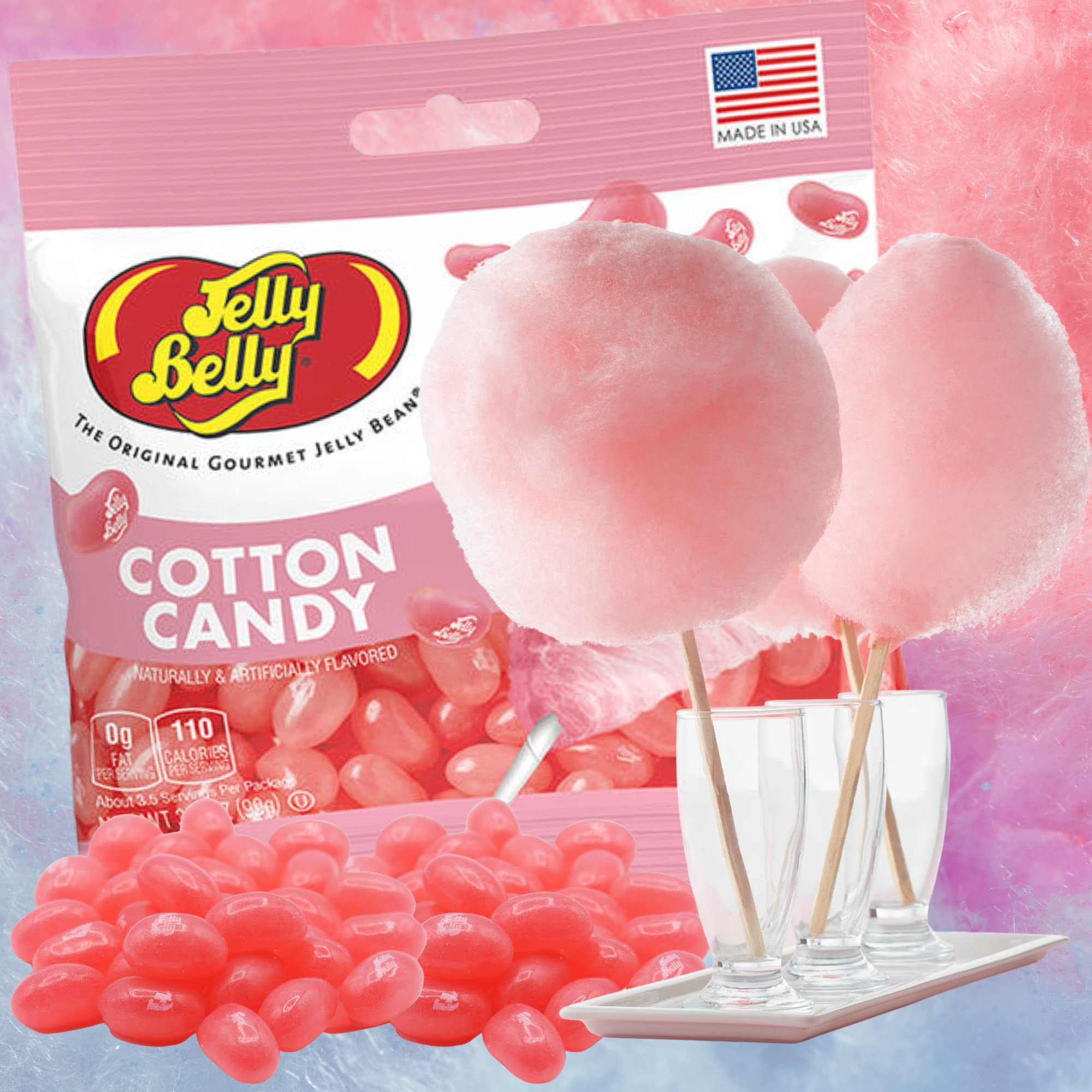 Needzo bolsa abierta con jelly beans, conveniente para compartir