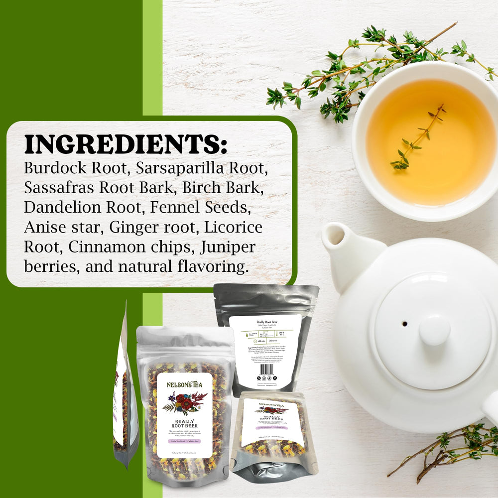 Nelson's Tea hojas sueltas en primer plano con textura y aroma auténtico