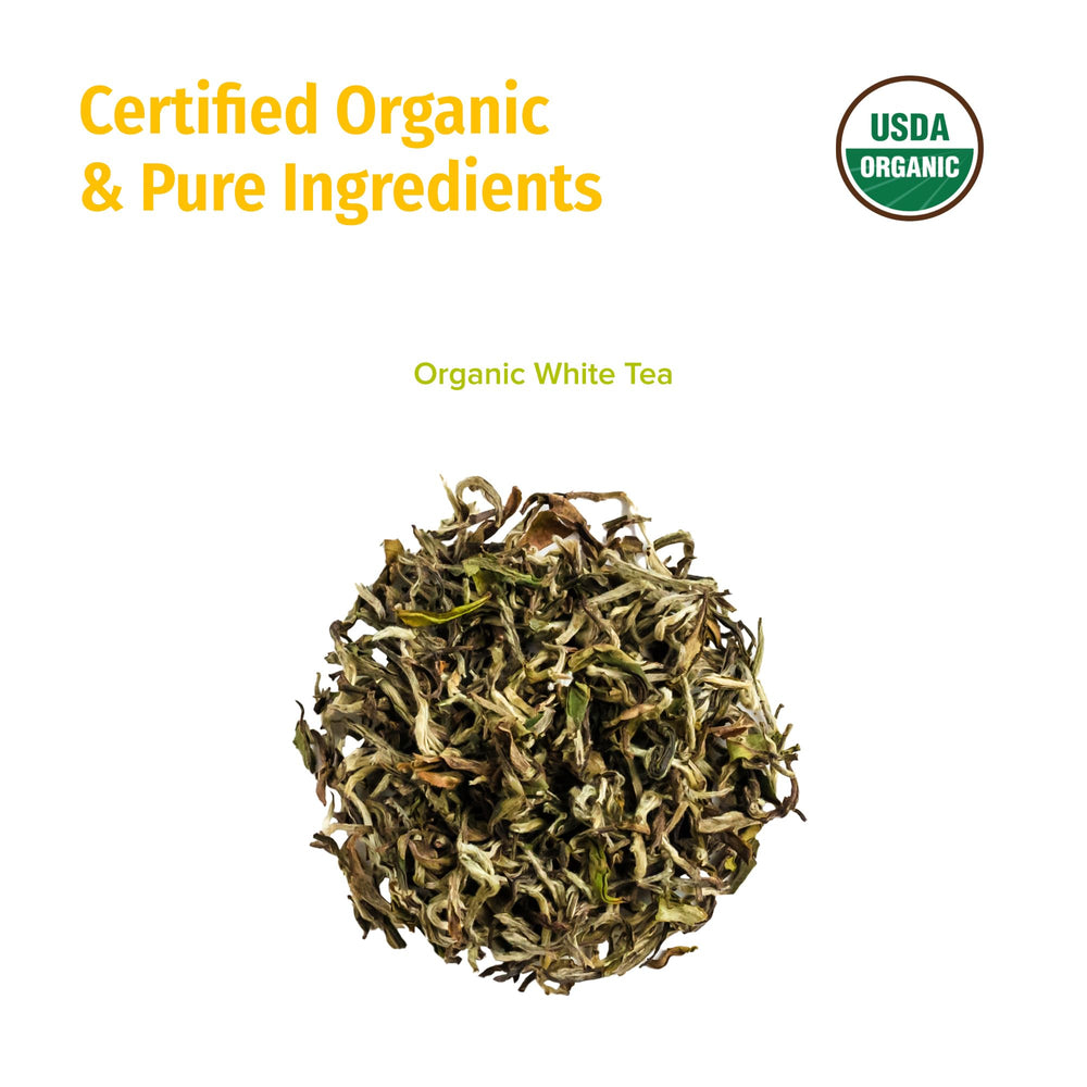 NEPAL TEA taza con infusión dorada que ofrece sabor suave