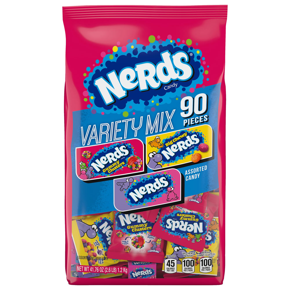 NERDS paquete frontal mostrando mezcla surtida, ideal para compartir