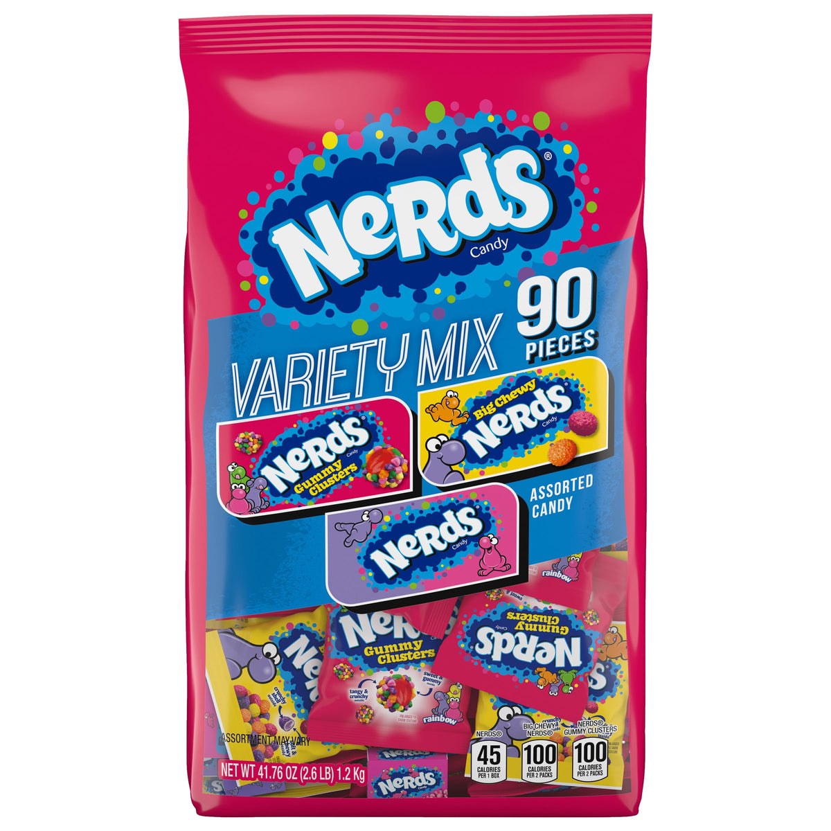 NERDS paquete frontal mostrando mezcla surtida, ideal para compartir