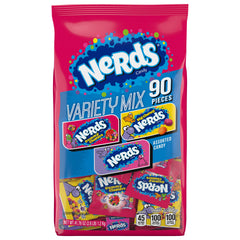 NERDS paquete frontal mostrando mezcla surtida, ideal para compartir