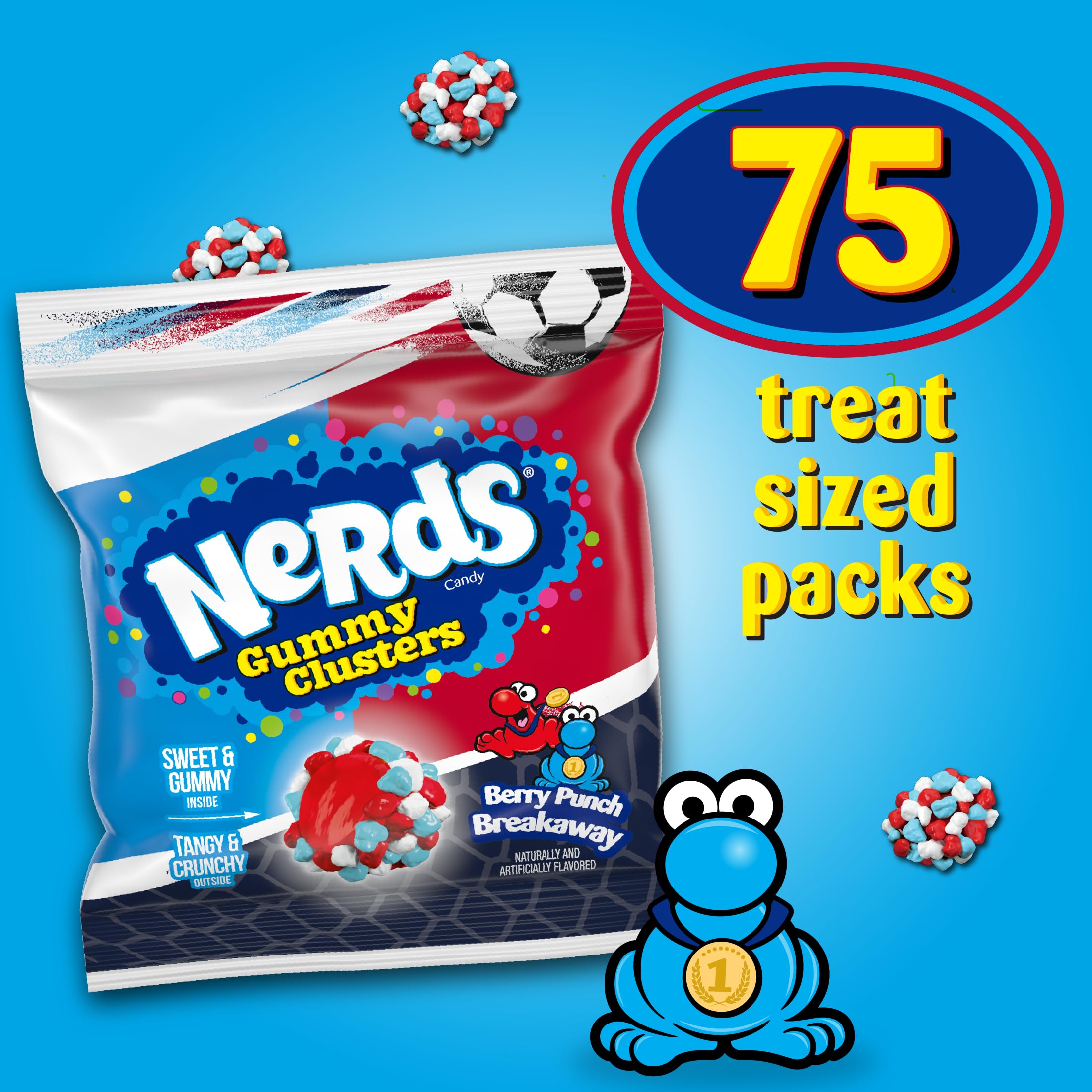 NERDS primer plano textura crujiente y centro gomoso atractivo