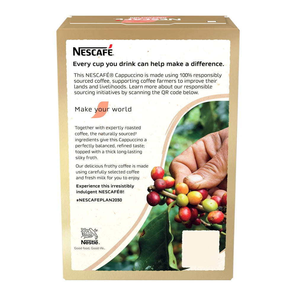 NESCAFÉ taza en mano demostrando comodidad y preparación instantánea
