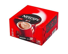 Nescafé paquete frontal mostrando 28 sobres listos para preparar una taza rápida