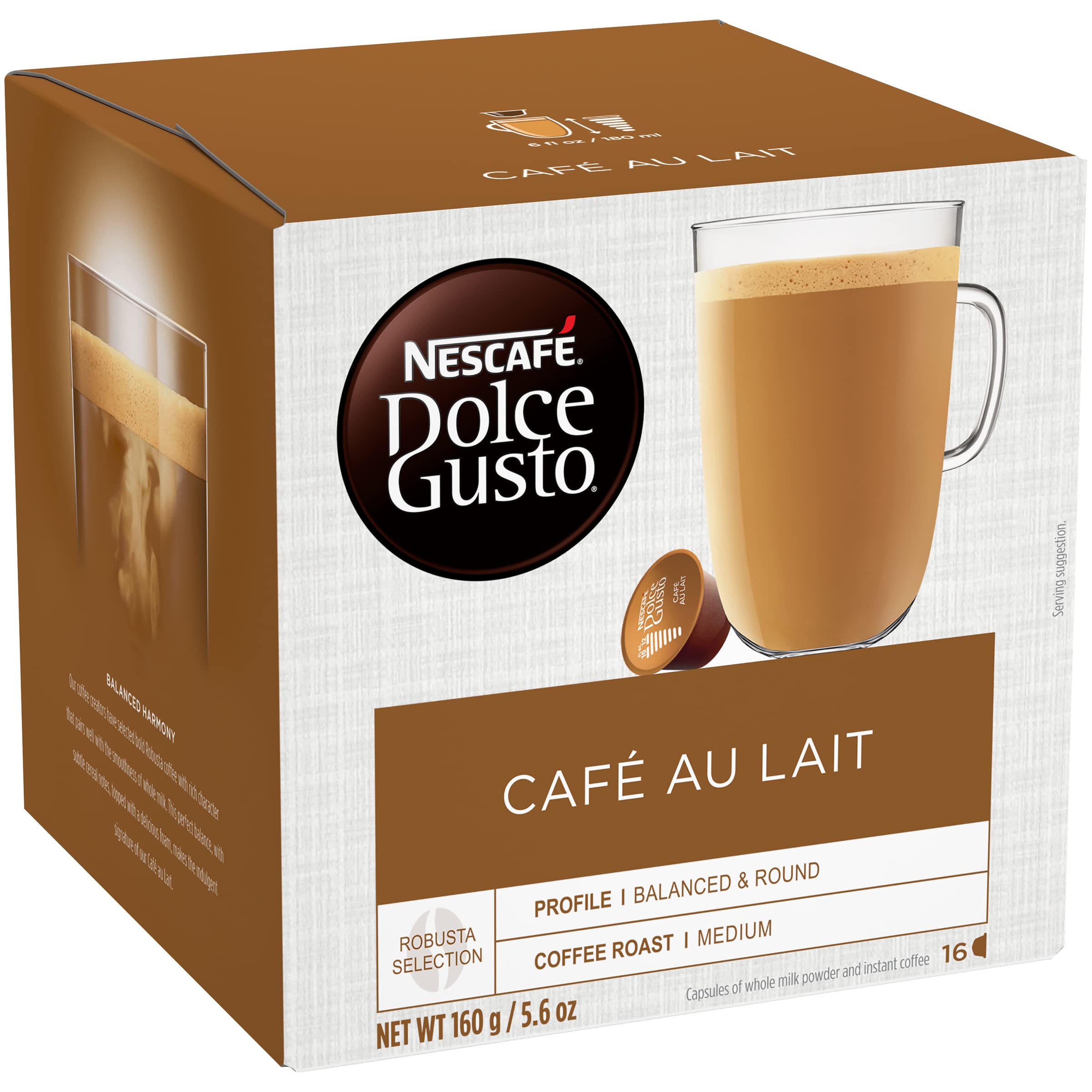 Nescafé Dolce Gusto caja de 36 cápsulas desplegadas para visualizar cantidad