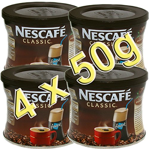 Nescafé paquete frontal 4x50g, preparación rápida y consistente