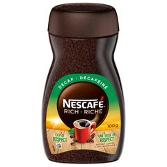 Nescafé RICH frasco frontal mostrando el tarro de 100 g y conveniencia