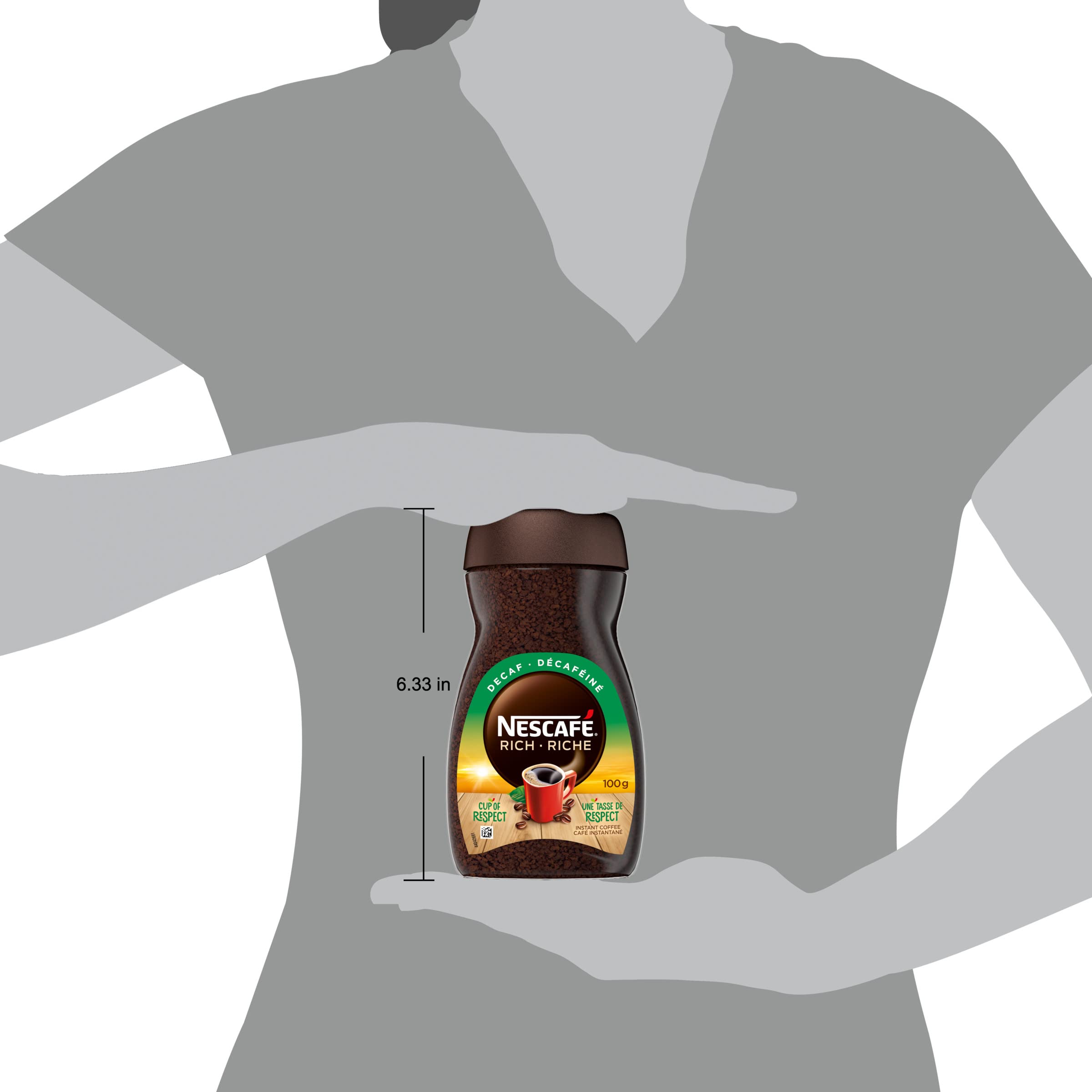 Nescafé RICH granos naturales que indican origen 100% natural