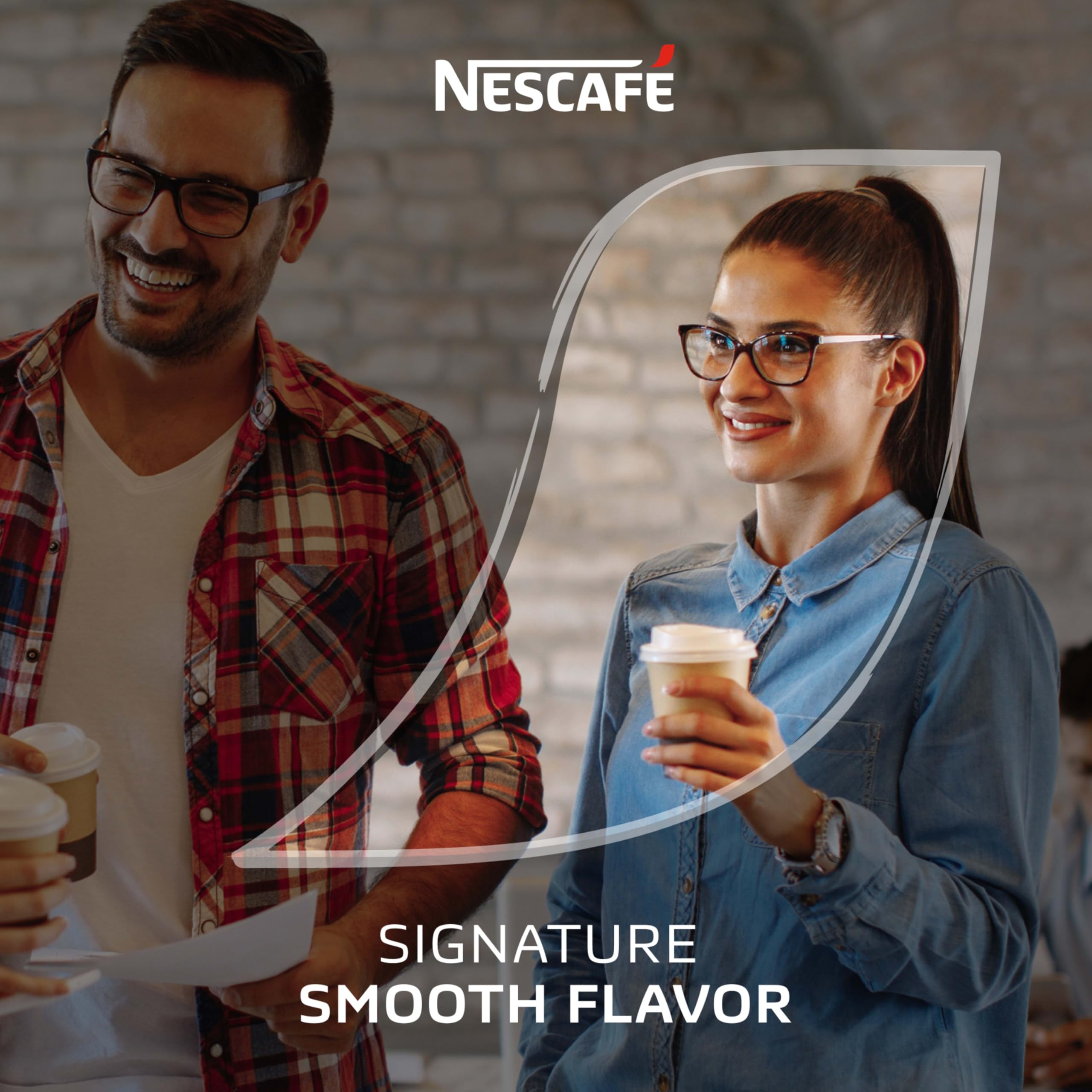 Nescafe comparación de tamaño del sobre para referencia de porción
