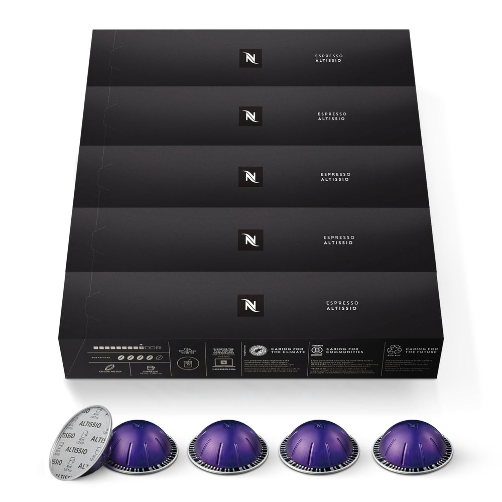 Nespresso Altissio cápsula en primer plano con textura y diseño que conserva frescura