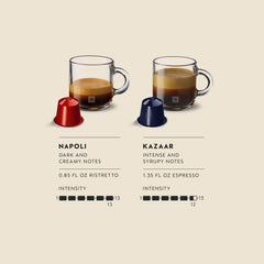 Nespresso cápsula Napoli primer plano con detalle de aluminio y riqueza aromática