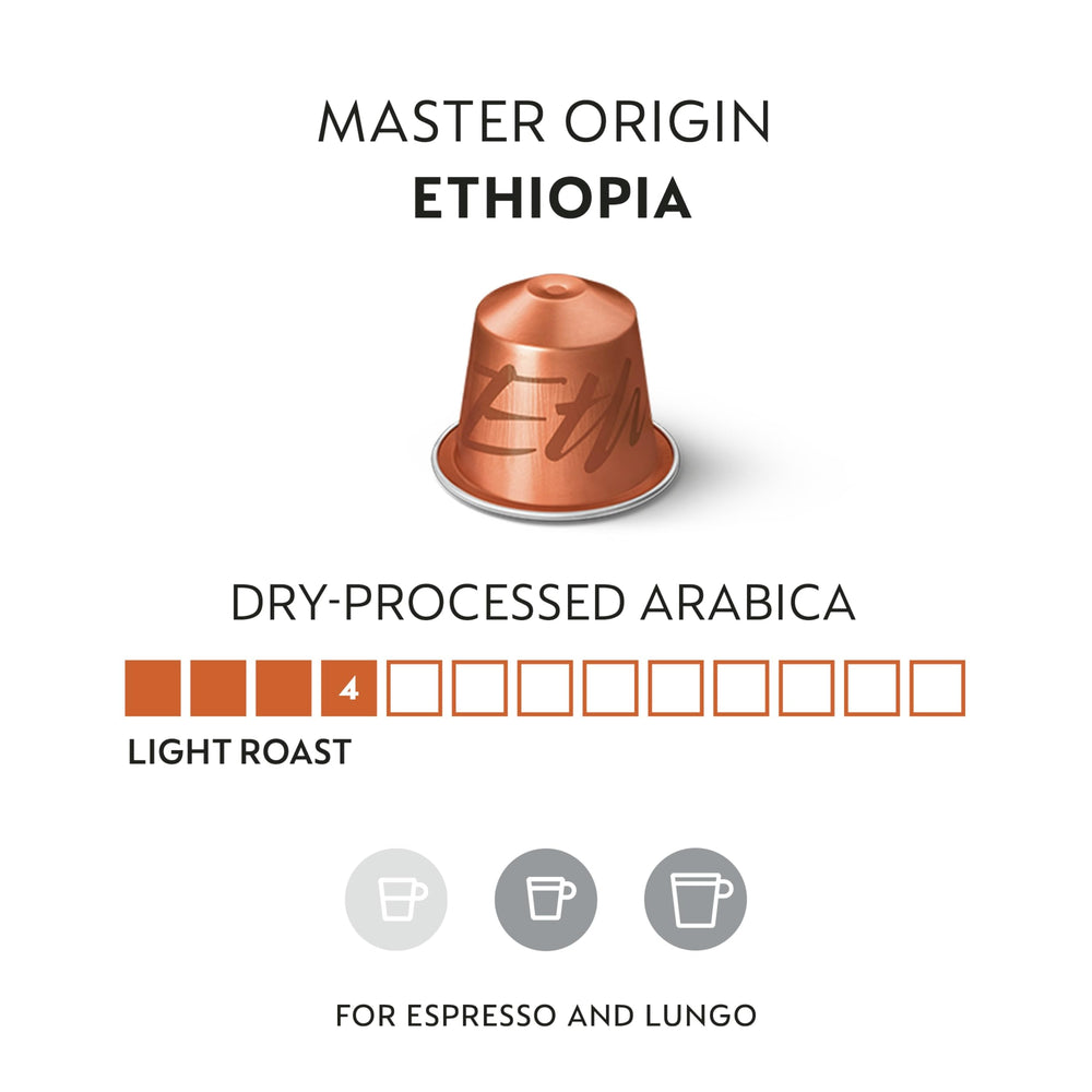Nespresso caja de 50 cápsulas Ethiopia para consumo prolongado