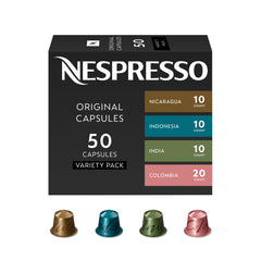 Nespresso embalaje Master Origin frontal mostrando variedad y frescura