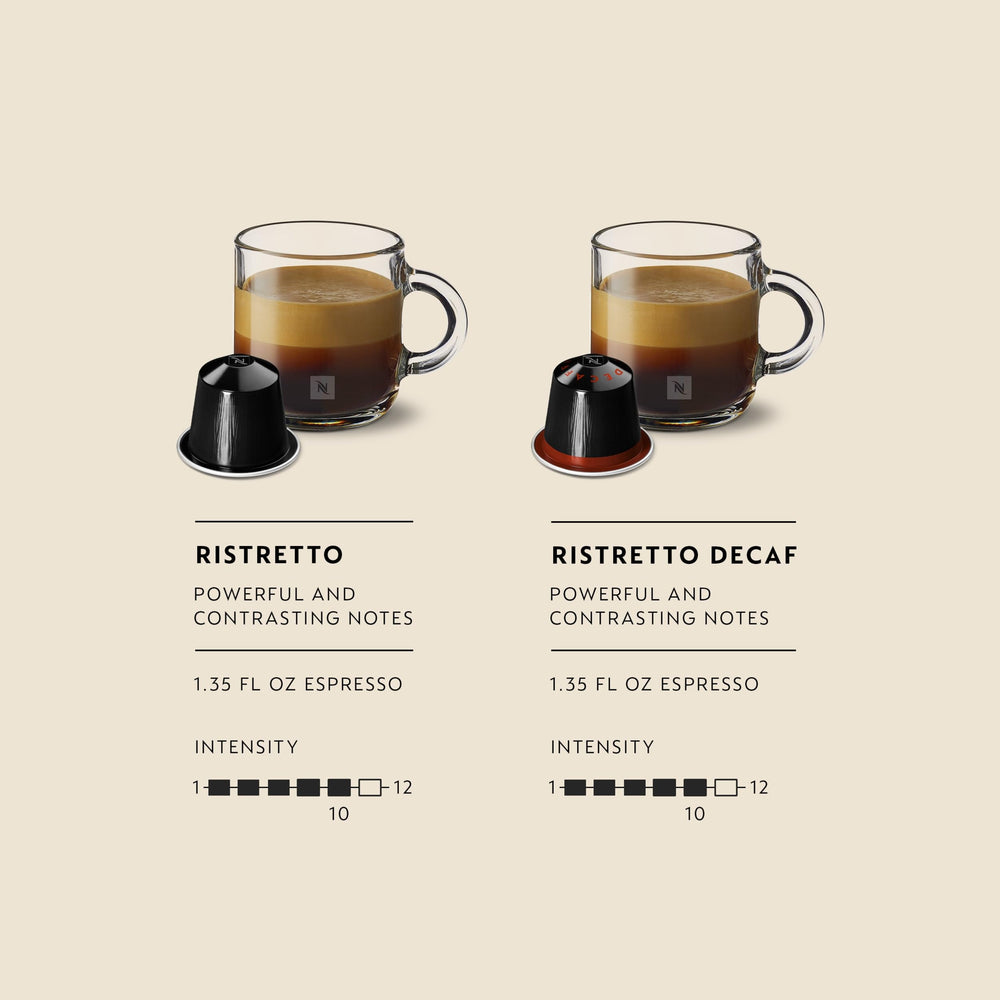 Nespresso espresso en taza con crema densa y sabor intenso