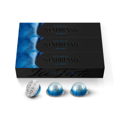 Nespresso cápsula Ice Forte primer plano mostrando aluminio y sello de aroma