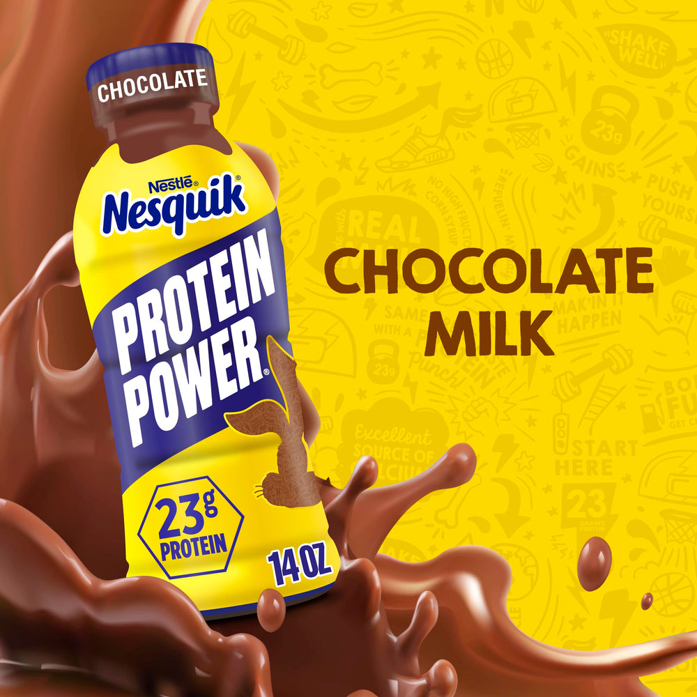 Nesquik detalle de la textura cremosa y aspecto apetitoso