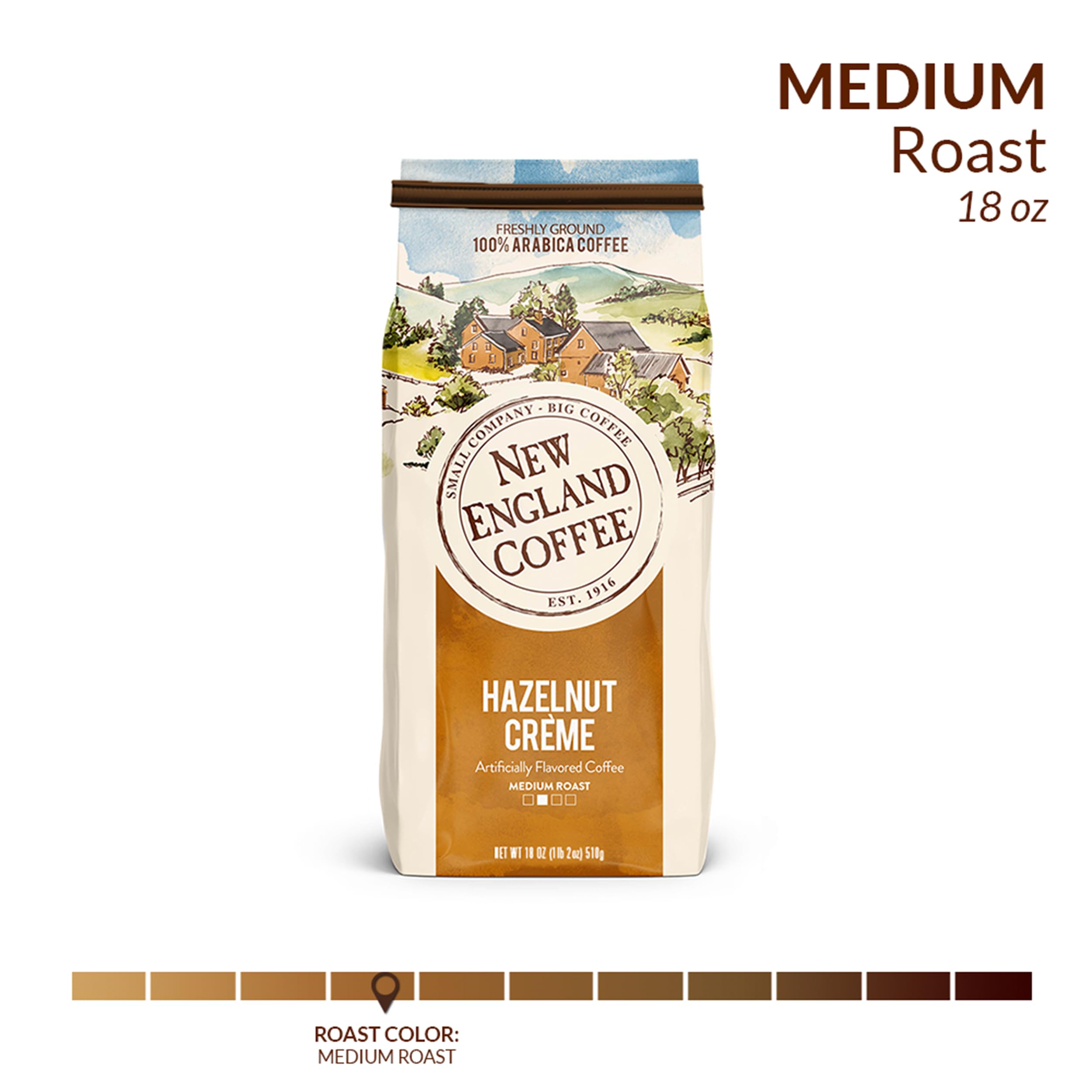 New England Coffee taza servida en cocina transmite sabor suave y reconfortante