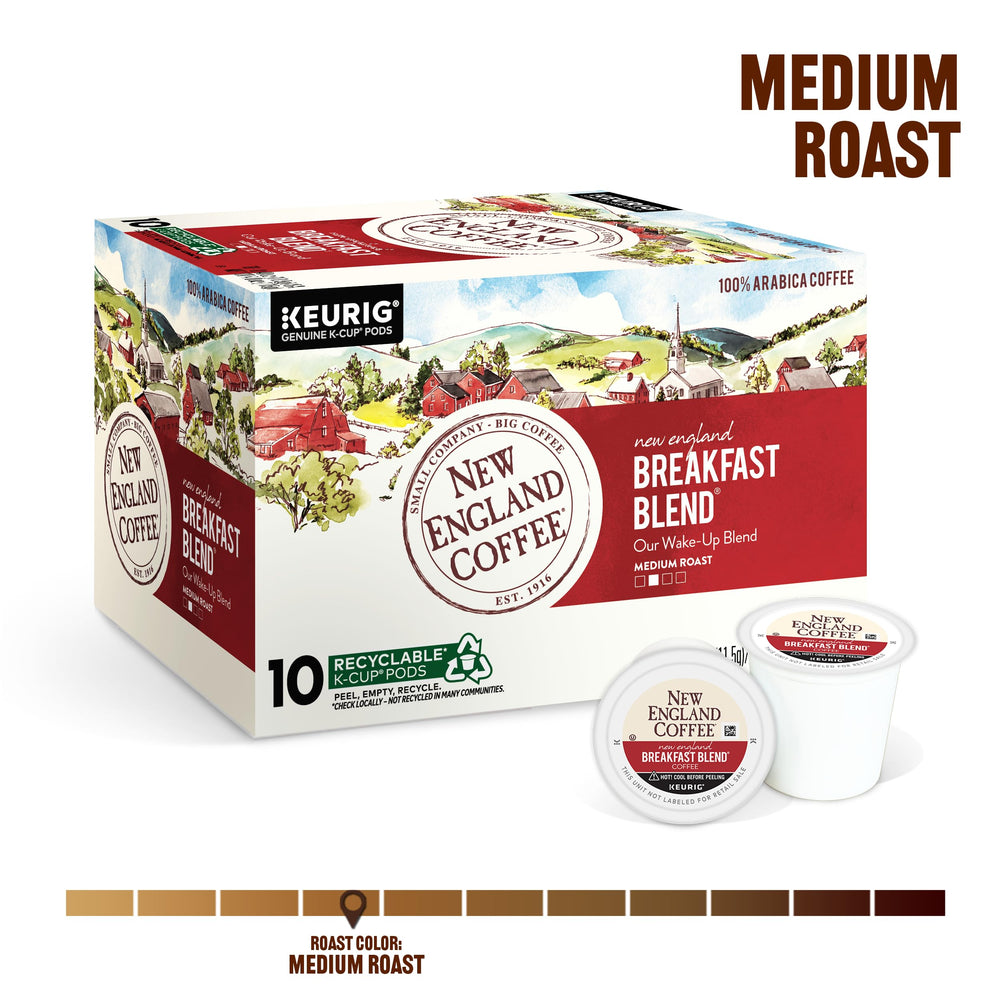 New England Coffee taza servida desde cápsula destaca aroma y sabor equilibrado