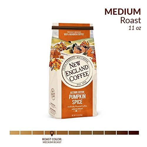 New England Coffee escena lifestyle con ingredientes otoñales mostrando uso en hogar