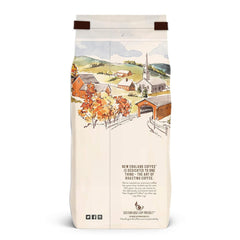 New England Coffee etiqueta con ingredientes y certificaciones para confianza del comprador