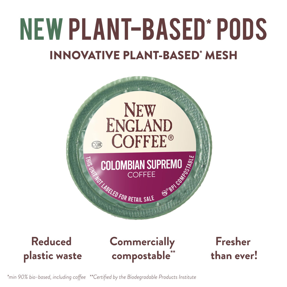 New England Coffee taza preparada con vapor destacando aroma y sabor equilibrado