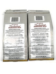 New Hope Mills panqueques emplatados con toppings, textura esponjosa y aspecto apetecible