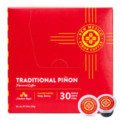 New Mexico Piñon caja frontal mostrando 30 cápsulas y diseño regional beneficio conveniencia