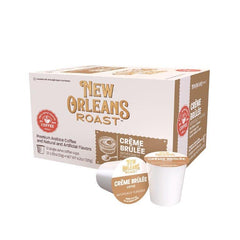 New Orleans Roast frontal del paquete mostrando sabor creme brulee y conveniencia