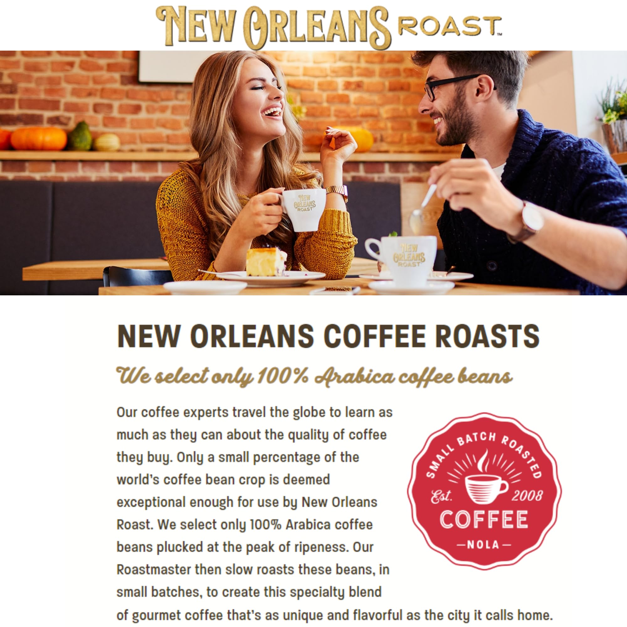 New Orleans Roast taza con crema y color caramelo resaltando perfil sabroso