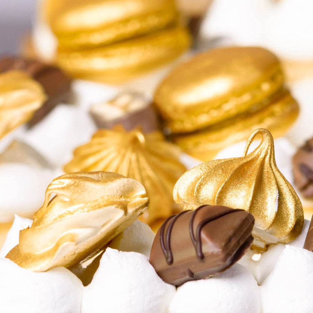 NiHome mesa de postres decorados con polvo brillante, efecto profesional