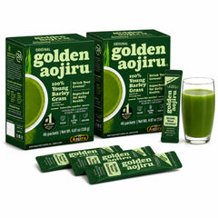 NIHON YAKKEN caja Golden Aojiru frontal mostrando doble pack y marca
