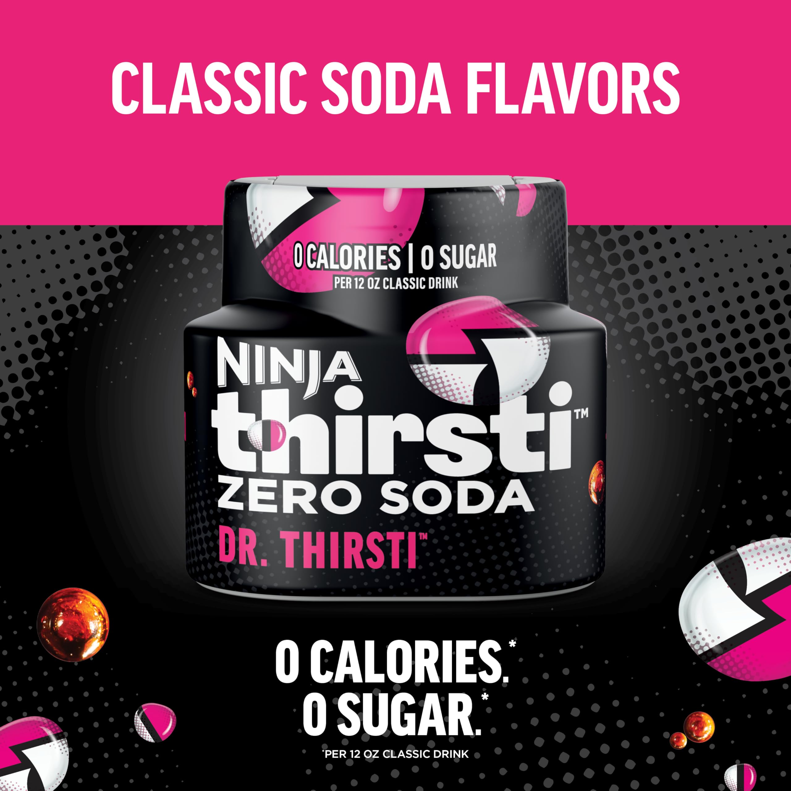 Ninja Thirsti gota líquida en primer plano que muestra la textura y concentración