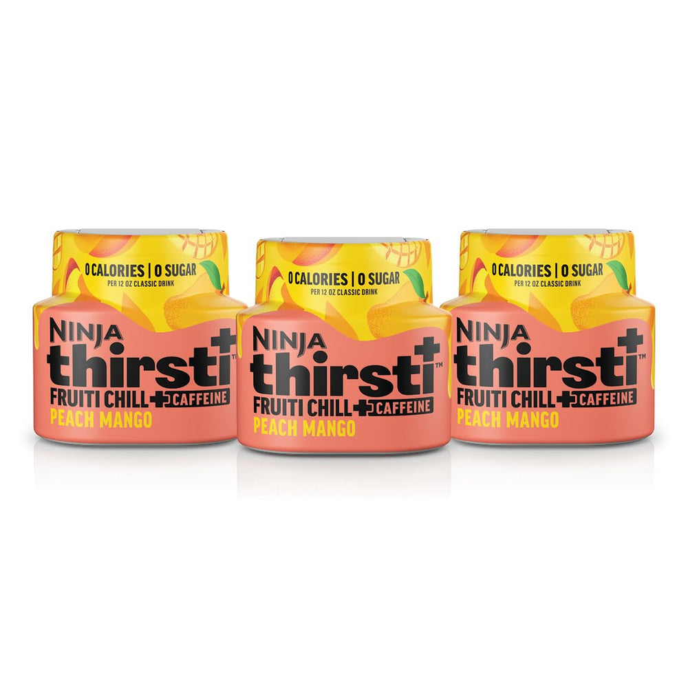 Ninja Thirsti frontal mostrando sabor Peach Mango y beneficio conveniencia