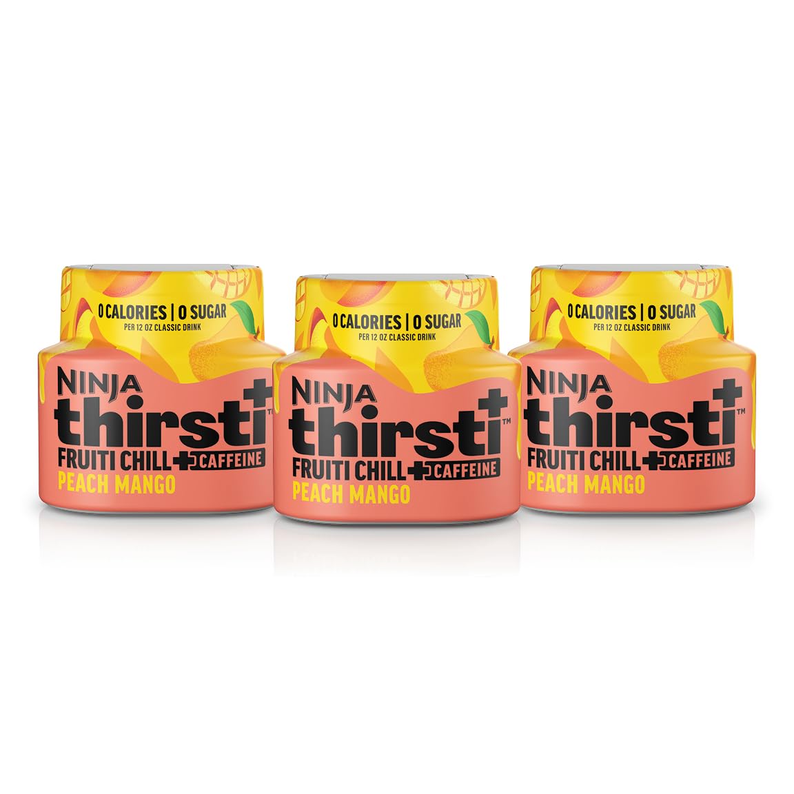 Ninja Thirsti frontal mostrando sabor Peach Mango y beneficio conveniencia