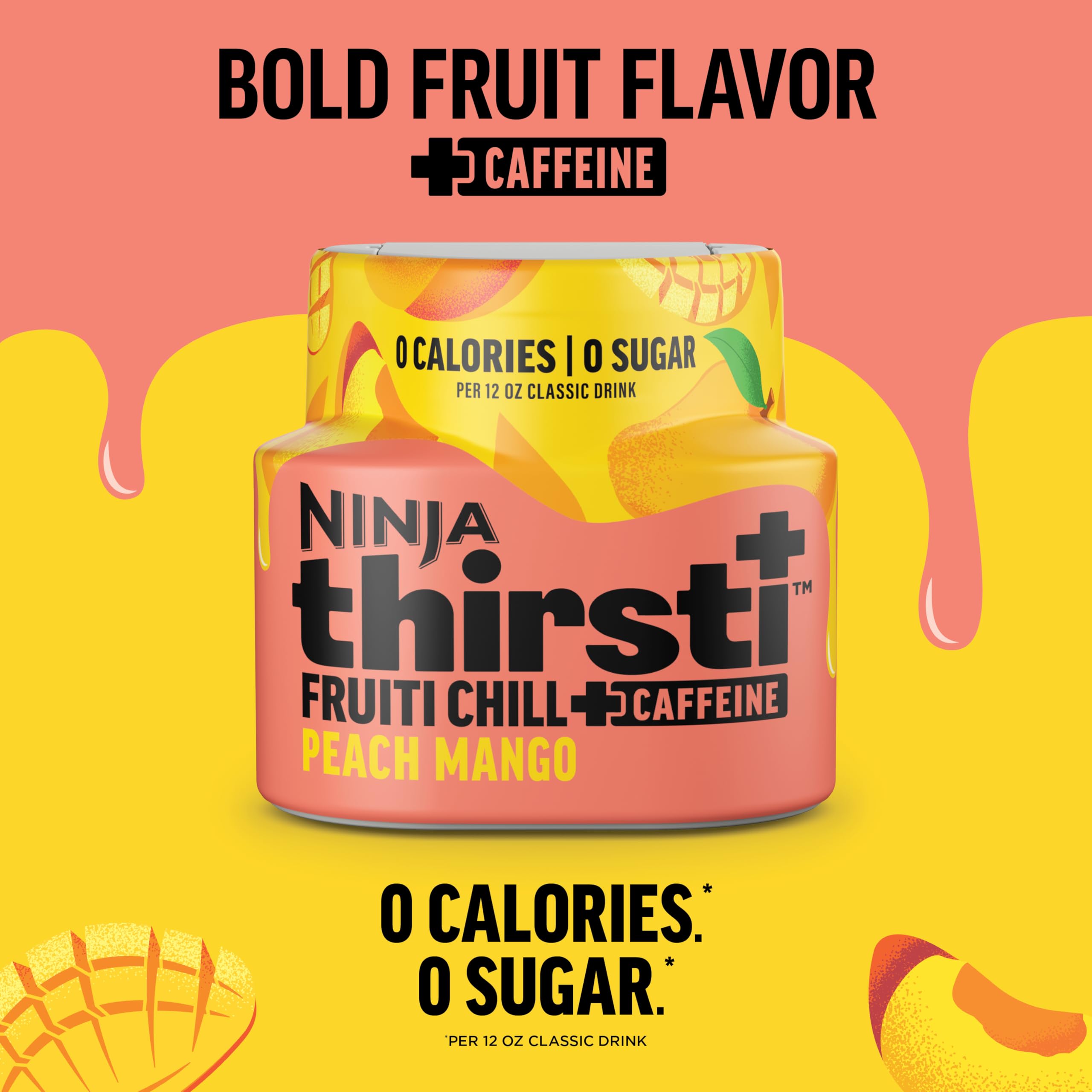 Ninja Thirsti gota de solución mostrando color frutal y atractivo visual