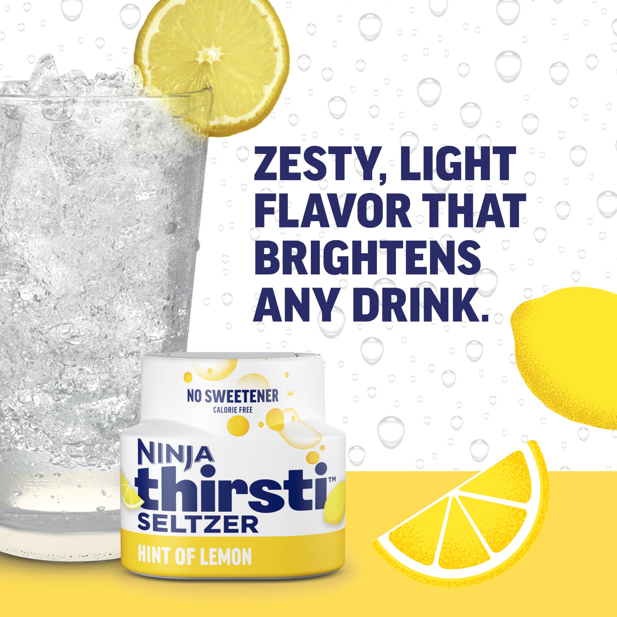 Ninja Thirsti bebida de 12oz preparada, sabor limón y sin calorías