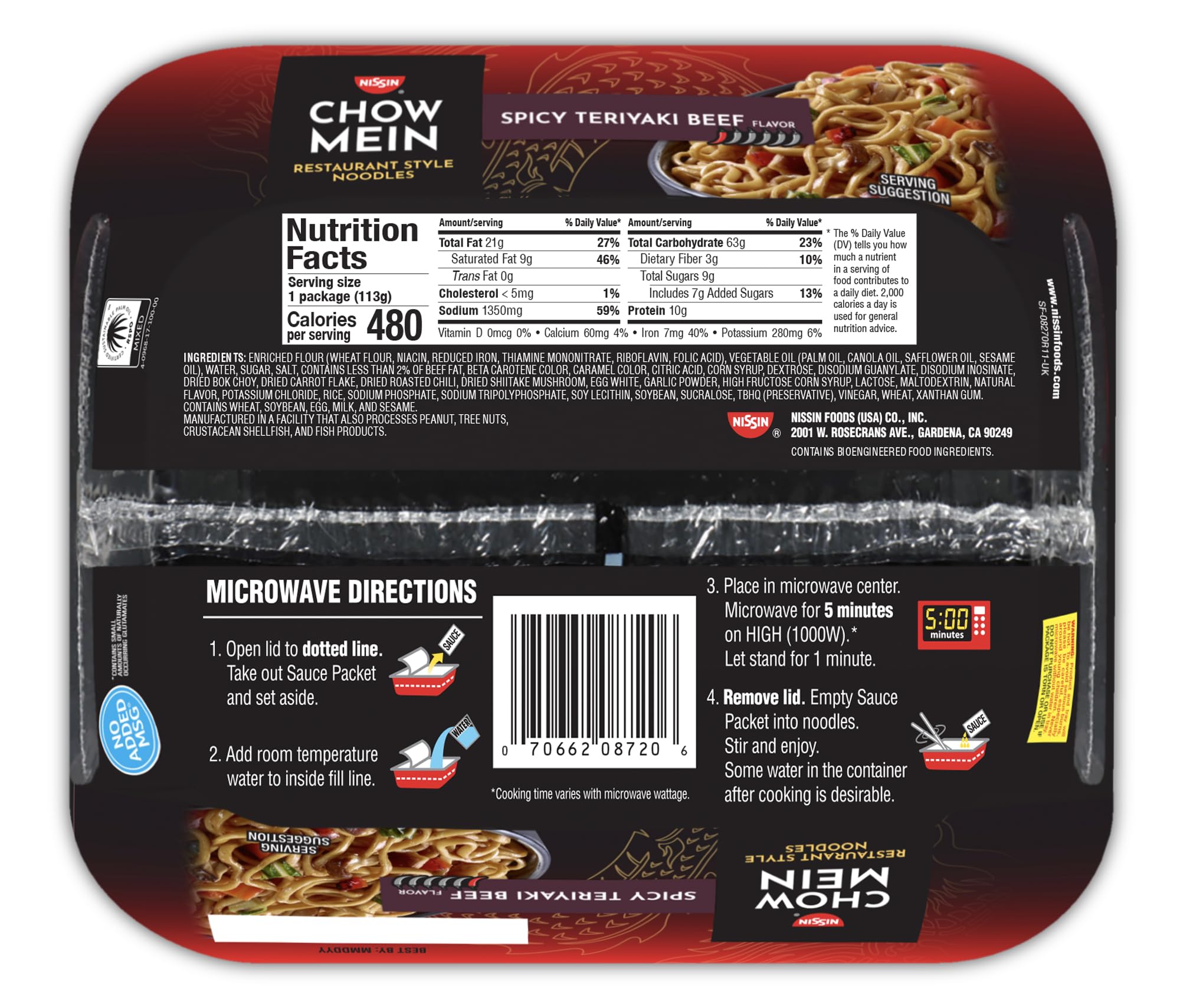 NISSIN primer plano de textura de fideos premium, aspecto al dente