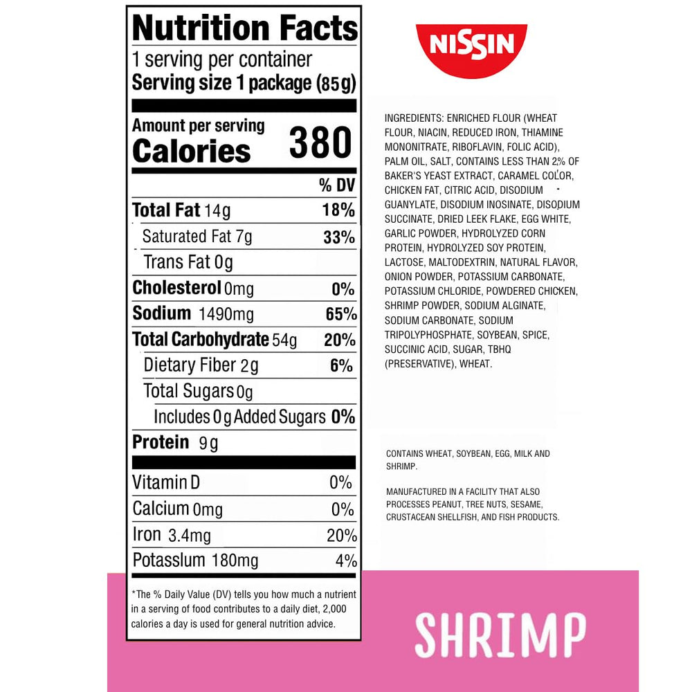 Nissin tazón servido con garnición, comodidad y rapidez