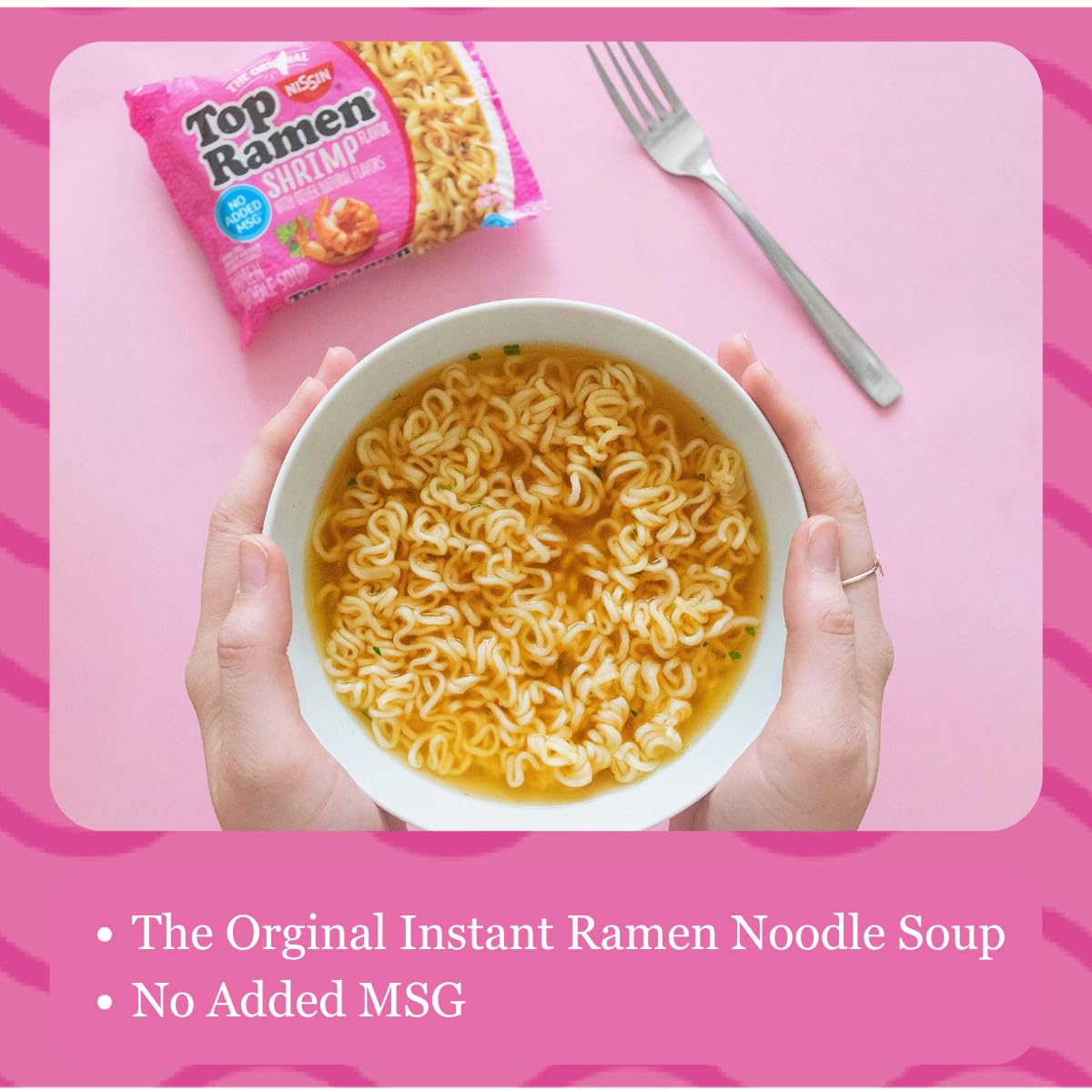 Nissin primer plano de textura de fideos lista para cocinar
