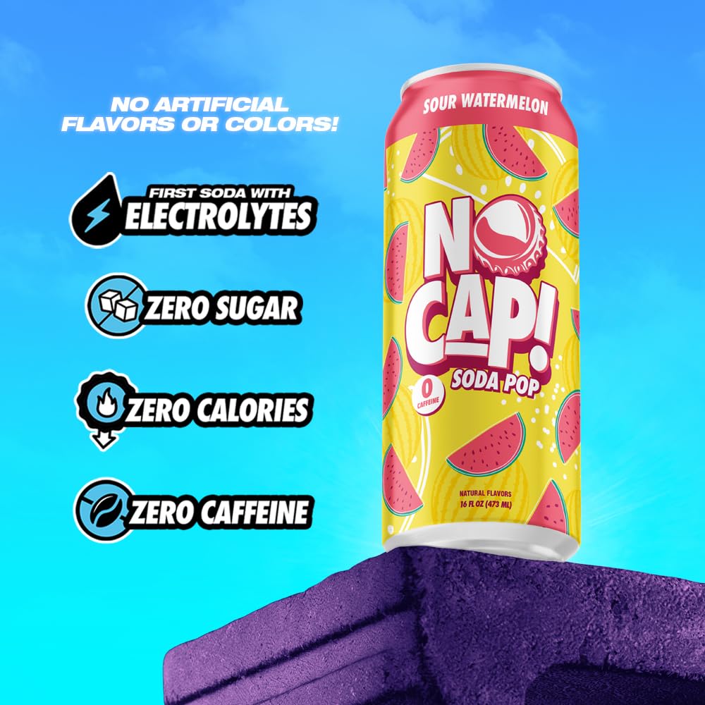 NO CAP! lata en mano mostrando tamaño práctico para llevar
