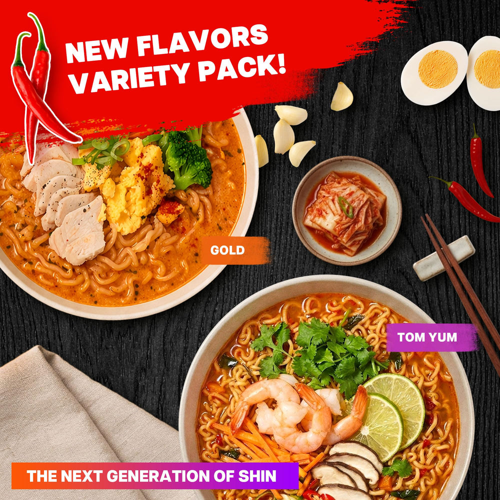 Nongshim detalle del sobre con especias secas visibles, facilita preparación rápida