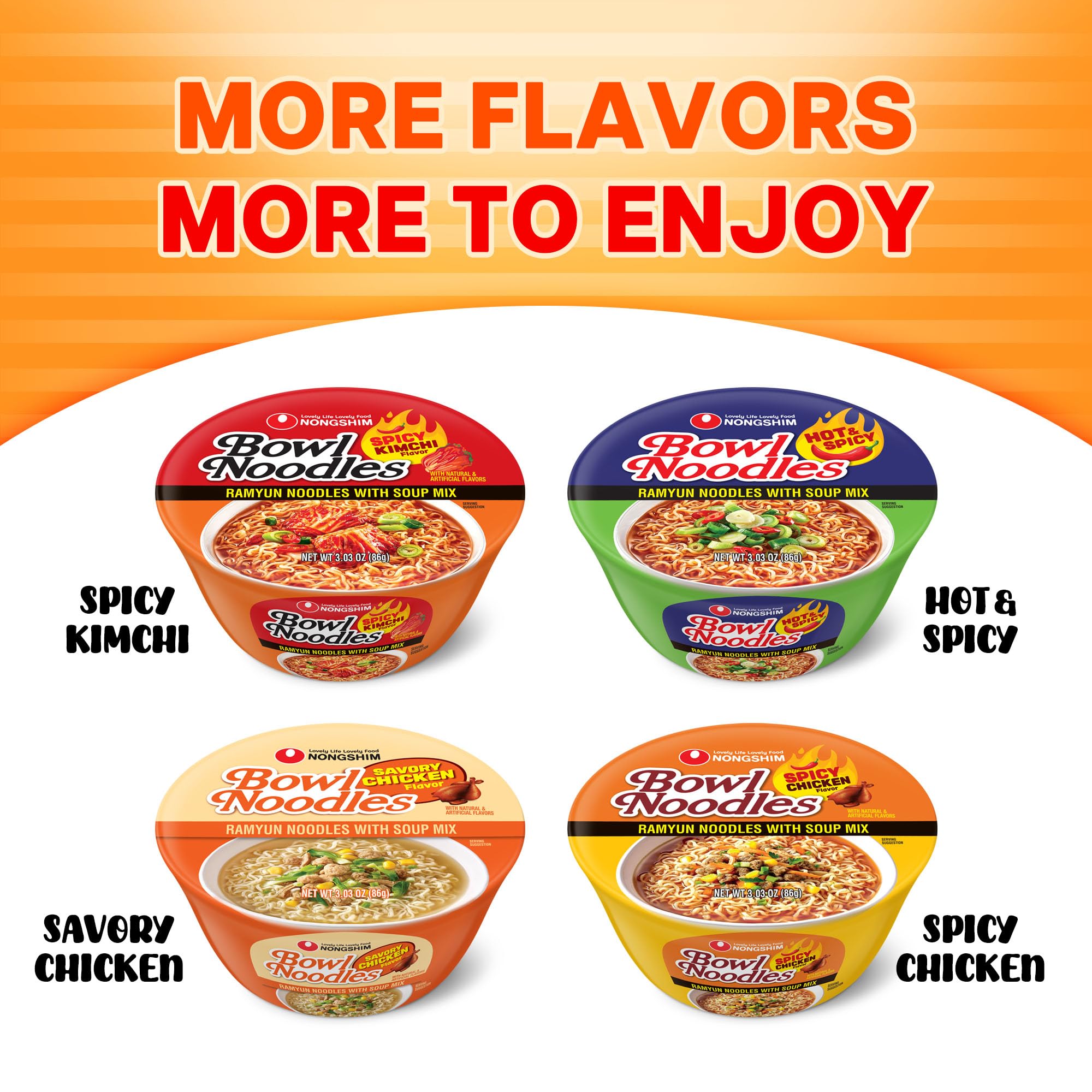 Nongshim pack de 12 tazas apiladas ideal para despensa y ahorro