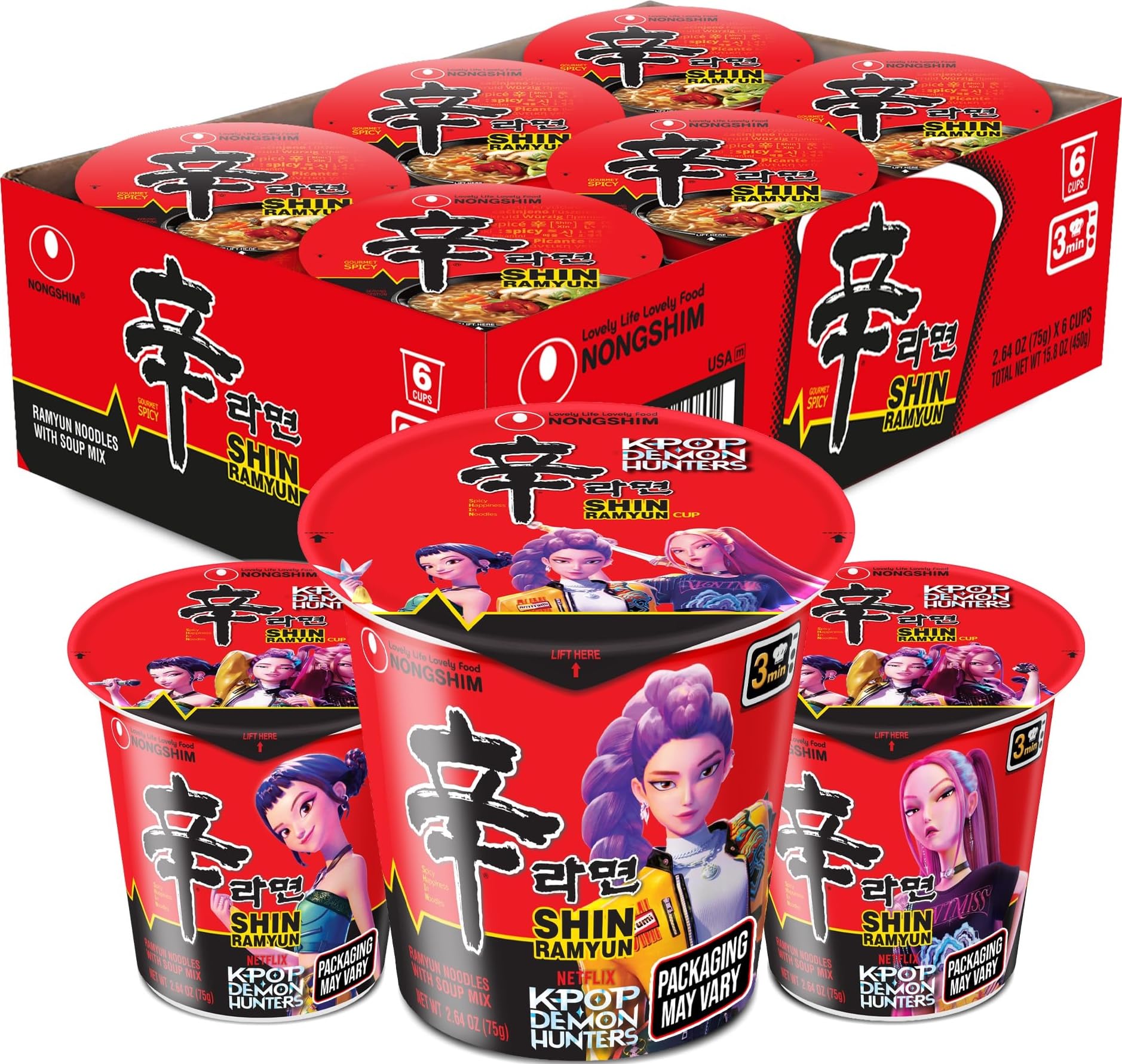 Nongshim taza frente con diseño y beneficio de portabilidad